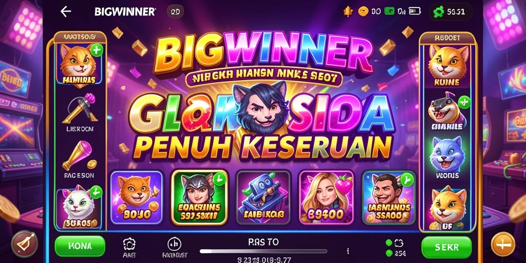 Tampilan seru gameplay BIGWINNER dengan efek visual yang memukau.
