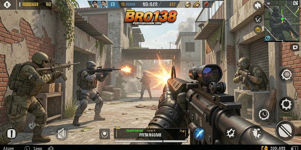 Gameplay menegangkan dalam BRO138 dengan berbagai karakter dan senjata.