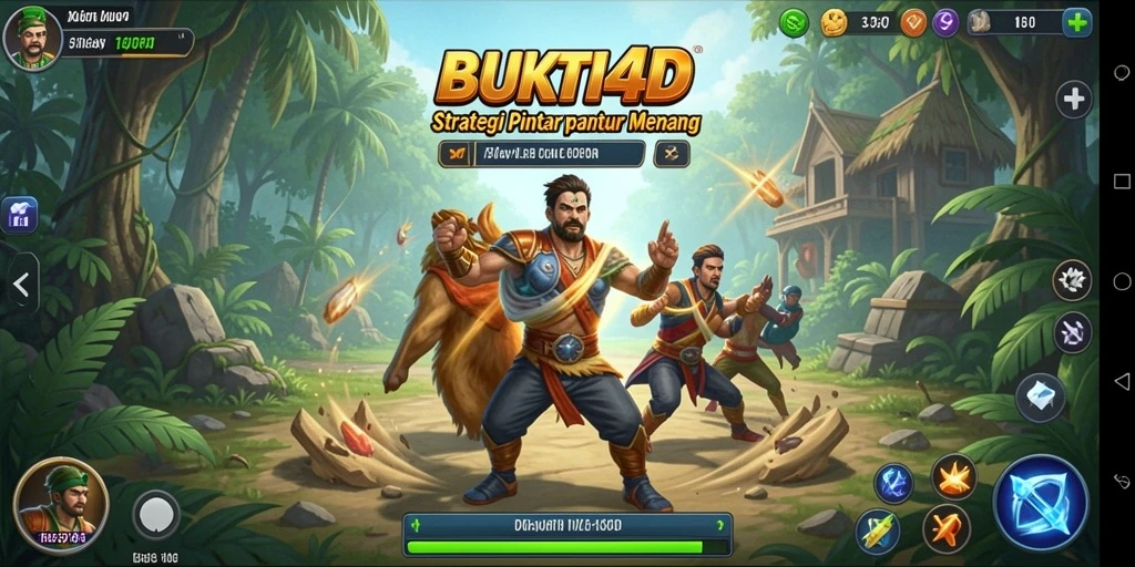 Tangkapan layar BUKTI4D menunjukkan aksi strategi mendalam yang menantang.