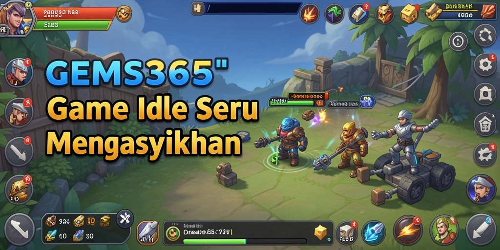 Tampilan gameplay GEMS365 yang menarik dan penuh warna.