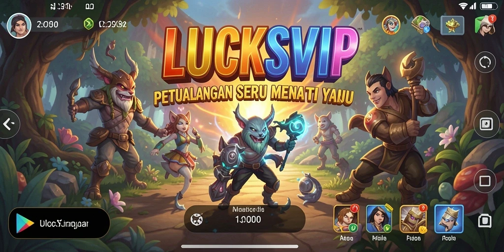 Tampilan gameplay seru dalam LUCKSVIP dengan aksi petualangan yang mendebarkan.