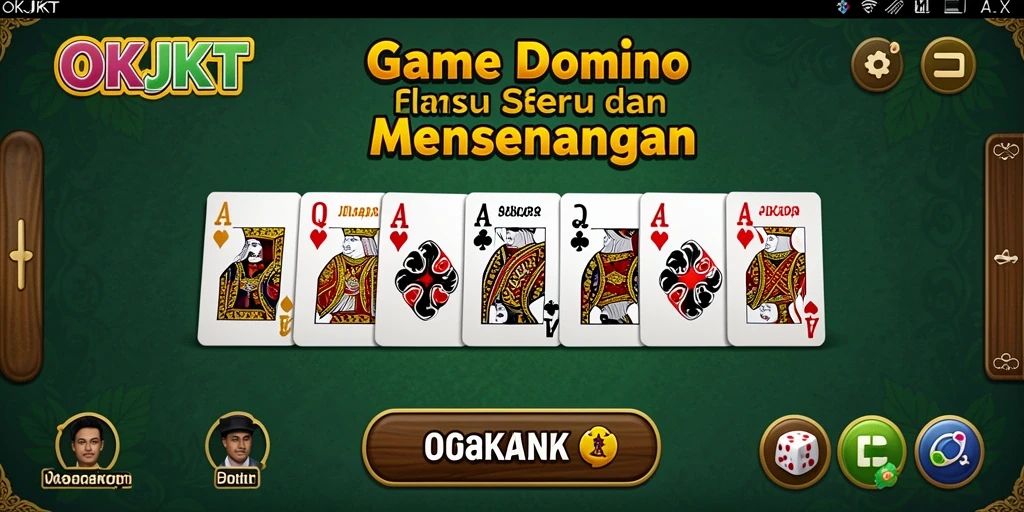 Tampilan menarik dari gameplay Domino di OKJKT.