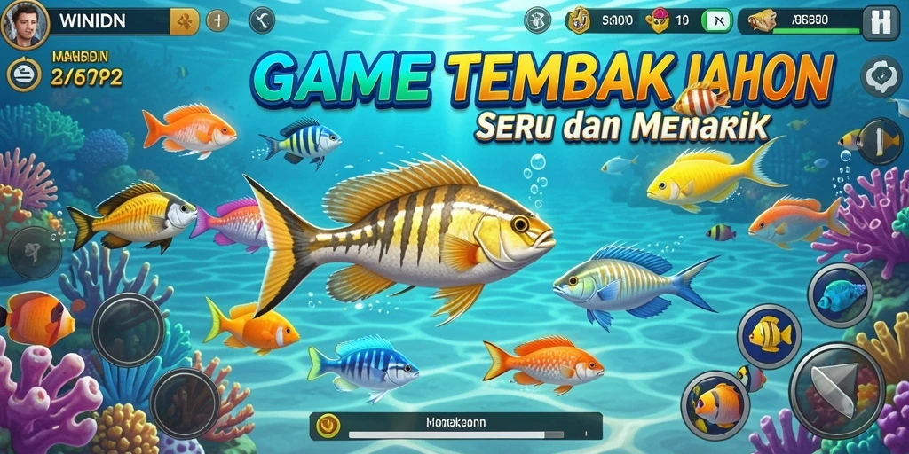 Screenshot gameplay WINIDN menampilkan aksi menembak ikan yang mendebarkan.